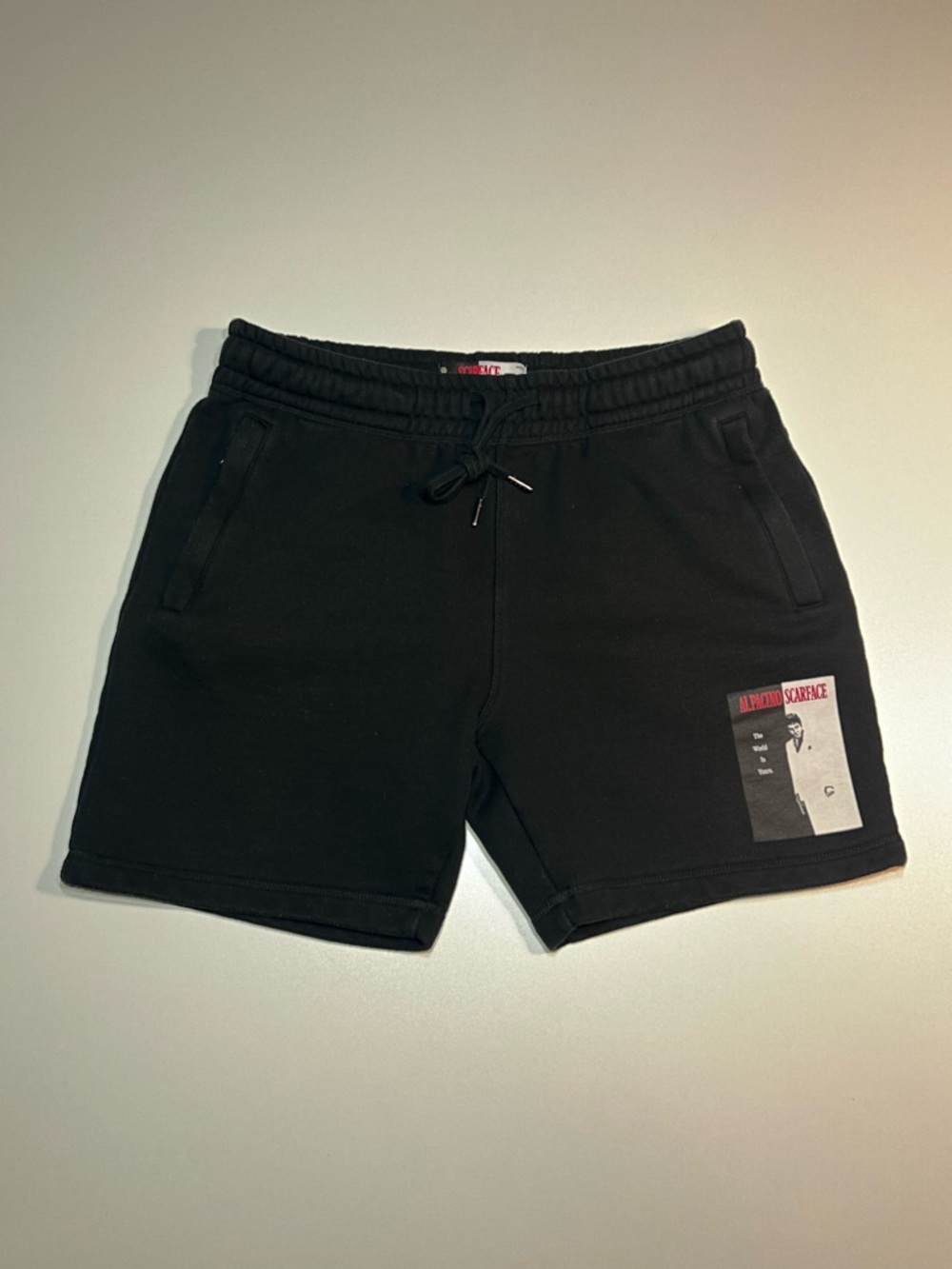 Shoe Palace Scarface Shorts Black Terry Cloth Streetwear The World Is Yours